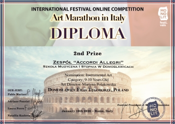 ArtMarathonInItaly_Diploma-2nd-Zespół-'Accordi-Allegri'