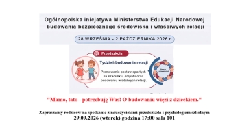 plakat spotkanie z rodzicami
