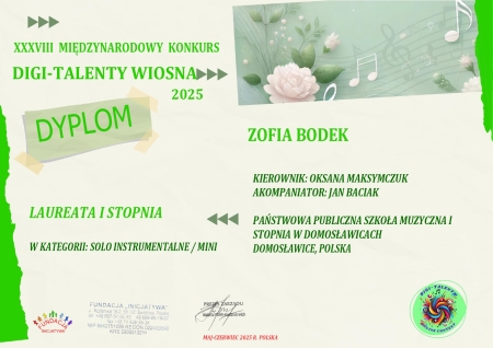 Gratulacje dla Zofii Bodek, Emilii Sławek i Pani Oksany Maksymczuk