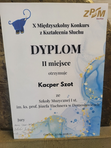 Gratulacje dla Kacpra Szota i Wiktorii Nosal