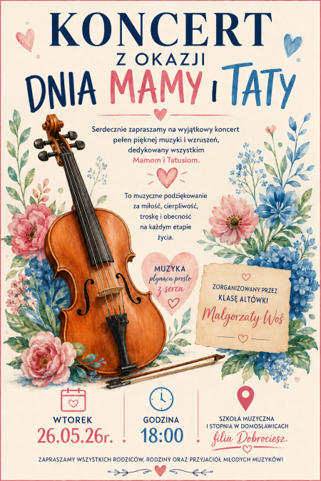 Koncert z okazji Dnia Mamy i Taty 