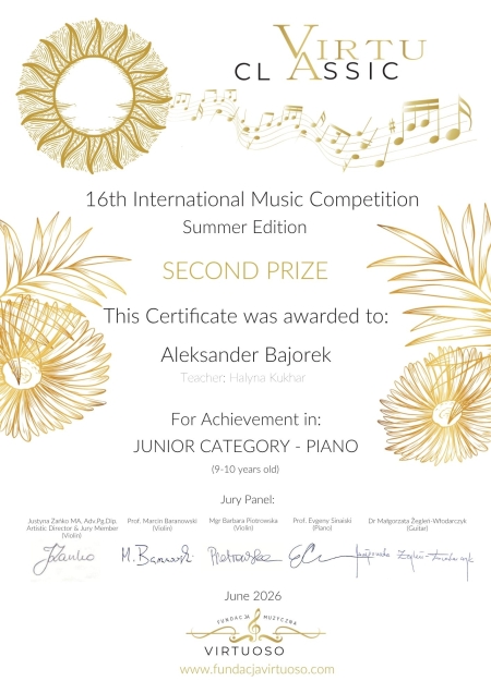 Gratulacje dla Filipa Sternala i Aleksandra Bajorka