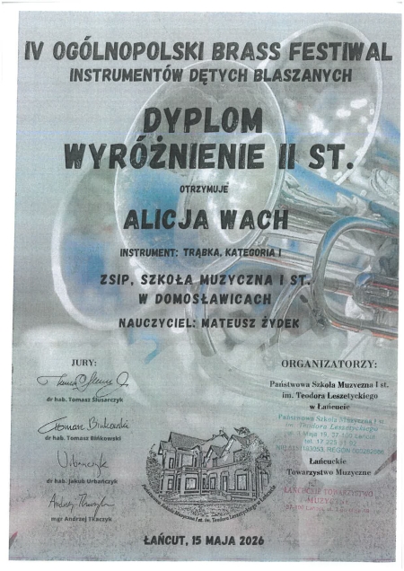 Gratulacje dla Alicji Wach